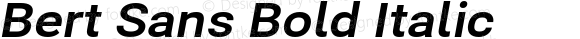 Bert Sans Bold Italic