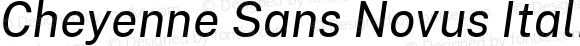 Cheyenne Sans Novus Italic