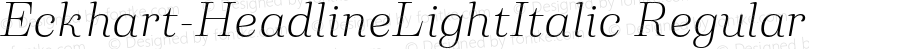 Eckhart-HeadlineLightItalic