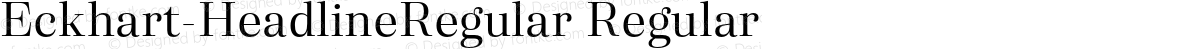 Eckhart-HeadlineRegular Regular