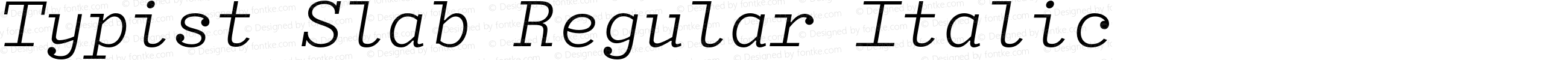 Typist Slab Regular Italic