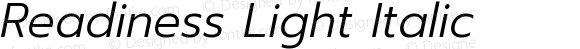 Readiness Light Italic