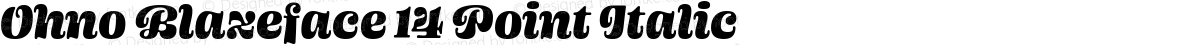 Ohno Blazeface 14 Point Italic