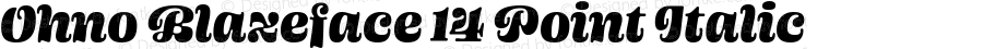 Ohno Blazeface 14 Point Italic