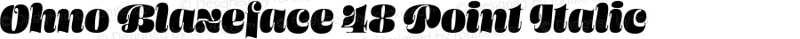 Ohno Blazeface 48 Point Italic