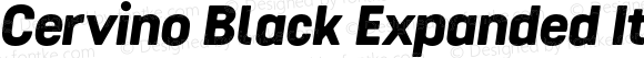 Cervino Black Expanded Italic