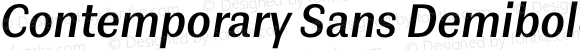 Contemporary Sans Demibold Italic