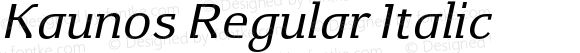 Kaunos Regular Italic