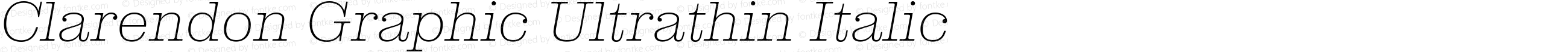 Clarendon Graphic Ultrathin Italic