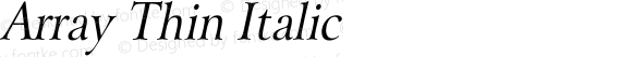 Array Thin Italic