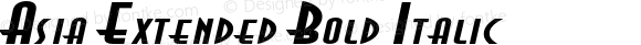 Asia Extended Bold Italic Altsys Fontographer 4.1 1/30/95 {DfLp-URBC-66E7-7FBL-FXFA}