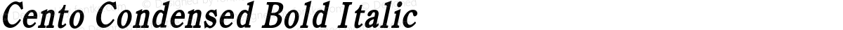 Cento Condensed Bold Italic