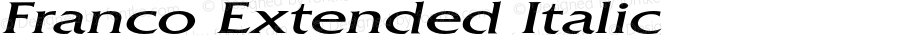 Franco Extended Italic 1.0 Tue Jul 27 01:46:30 1993 {DfLp-URBC-66E7-7FBL-FXFA}