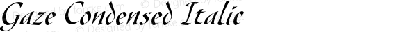Gaze Condensed Italic