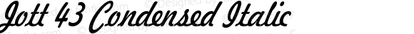 Jott 43 Condensed Italic