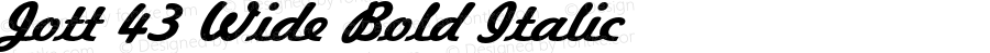 Jott 43 Wide Bold Italic