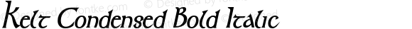 Kelt Condensed Bold Italic