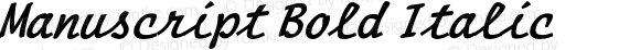 Manuscript Bold Italic