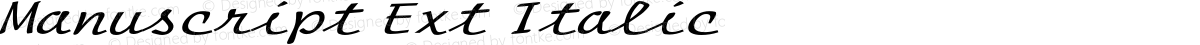 Manuscript Ext Italic