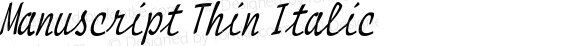 Manuscript Thin Italic