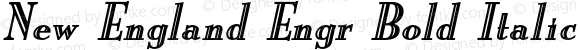 New England Engr Bold Italic