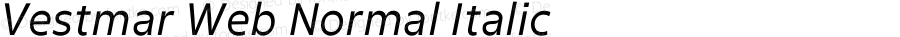 Vestmar Web Normal Italic