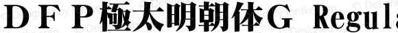 ＤＦＰ極太明朝体Ｇ Regular 20 May, 2000: Version 2.00 {DfLp-URBC-66E7-7FBL-FXFA}