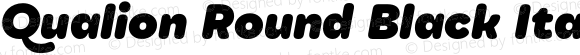 Qualion Round Black Italic