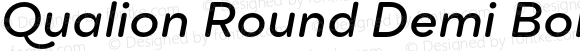 Qualion Round Demi Bold Italic