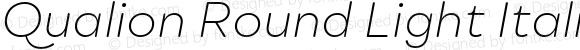 Qualion Round Light Italic