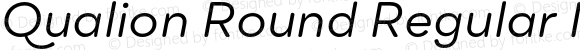 Qualion Round Regular Italic