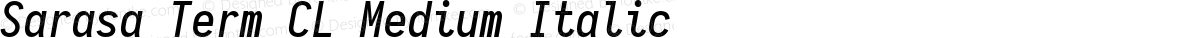 Sarasa Term CL Medium Italic