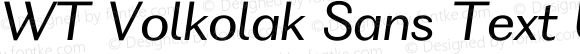 WT Volkolak Sans Text Ultra Light Italic