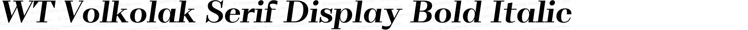 WT Volkolak Serif Display Bold Italic