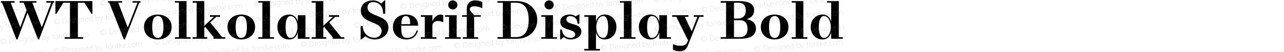 WT Volkolak Serif Display Bold