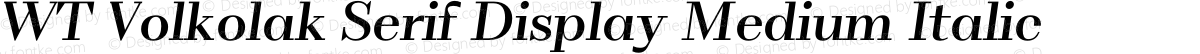 WT Volkolak Serif Display Medium Italic