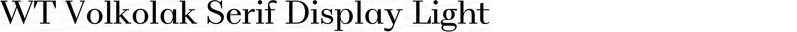 WT Volkolak Serif Display Light