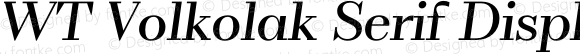 WT Volkolak Serif Display Regular Italic