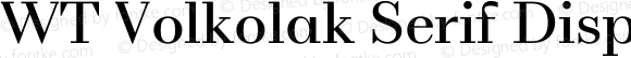 WT Volkolak Serif Display Regular