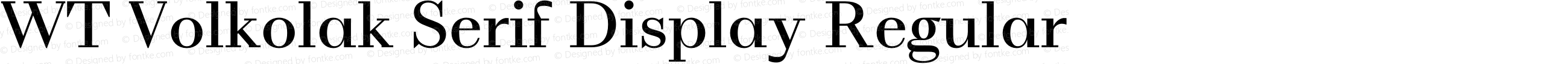 WT Volkolak Serif Display Regular