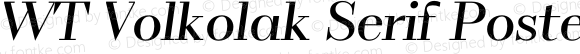 WT Volkolak Serif Poster Regular Italic