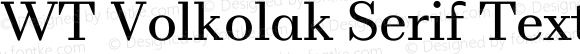 WT Volkolak Serif Text Light