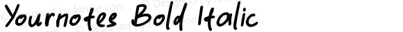 Yournotes Bold Italic