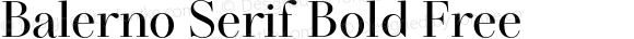 Balerno Serif Bold Free