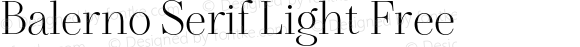 Balerno Serif Light Free