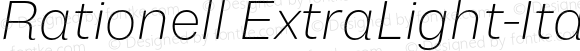 Rationell ExtraLight-Italic