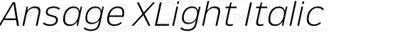 Ansage XLight Italic