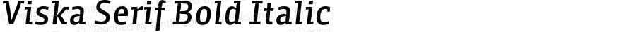 Viska Serif Bold Italic