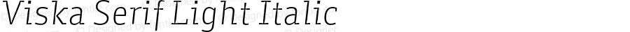 Viska Serif Light Italic