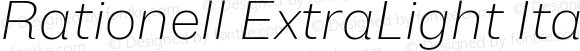 Rationell ExtraLight Italic